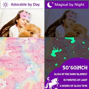 Fashion Dreamy and Beautiful Unicorn Series Egg Cups Night Light Blankets <b>Bags</b> Eye Mask for Best Selling Children Party <b>Gift</b> Set - Product Image 4