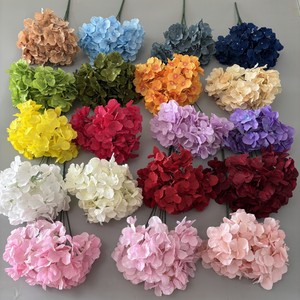 Hydrangeas artificiels en soie de haute qualité à 5 têtes, hydrangeas verts pour mariage, Noël, décoration de la maison, décoration de la salle de mariage - Product Image 3