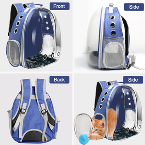 <b>Large</b> Capacity Cat <b>Backpack</b> Portable Space Pet Transparent <b>Backpack</b> with Zipper Closure Fashionable Outdoor Use Bag - Product Image 4