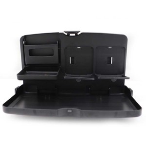 Car Seatback Multi Functional Tray With Phone Holder Cup Holder <b>Storage</b> Compartment Foldable For Car Use - Product Image 2