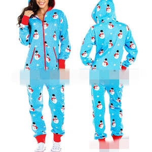 Navidad mujeres hombres <span class=keywords><strong>mono</strong></span> <span class=keywords><strong>pijama</strong></span> cuerpo completo árbol de Navidad estampado cremallera frontal familia <span class=keywords><strong>pijama</strong></span> a juego conjunto - Product Image 4