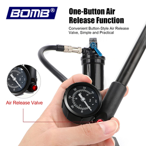 Pompes à air haute pression 300 PSI pour amortisseurs de vélo, fourches de suspension VTT, jauge de pression des pneus, vente en gros OEM - Product Image 4