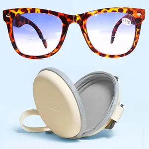 Katlanır sun-okuma gözlüğü güneş bifokal güvenlik gözlükleri düz üst okuyucu gözlükleri