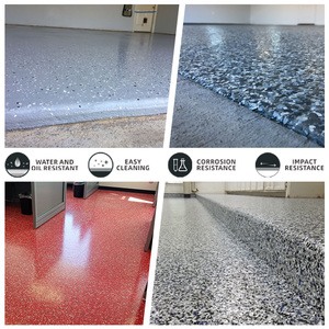 Kits de Revestimiento de Piso Epóxico Transparente de Dos Componentes, Escamas Epóxicas para Concreto, Textura de Granito Líquido, Color Personalizado, Superficie Duradera - Product Image 2