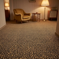Moquette murale ignifuge et insonorisée en nylon imprimé léopard pour hôtel, 4m, moderne, lavable, pour salle de banquet et salon