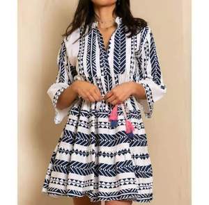 Commercio all'ingrosso europa alla moda delle signore stampato vintage aderente design <span class=keywords><strong>etnico</strong></span> casual abiti corti - Product Image 1