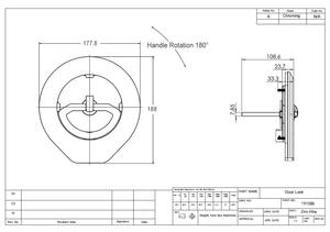 Poignée en D sans clé, loquet à anneau encastré, camion, camping-car, bateau, chromé, alliage de zinc chromé, poignées en D rondes - Product Image 6