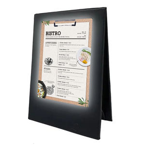 Menú Digital de Cuero Negro para Mesa, Tamaños A6 y A5, con Soporte de Mesa, para Restaurante, Bar, Club - Product Image 4