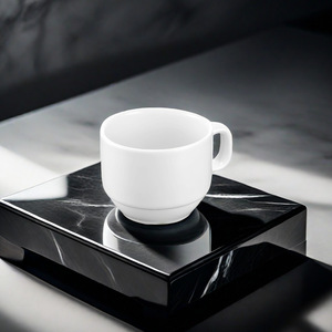 Juego de Tazas de Café de Cerámica Blancas de Color Sólido Aptas para Microondas para el Hogar, Regalo para Ocasiones Especiales - Product Image 2