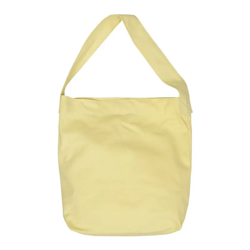 Small Tote Shoulder Bag Fashion Black Yellow Custom Printing 12oz Cotton Hemp Shopping Canvas Tote Bag