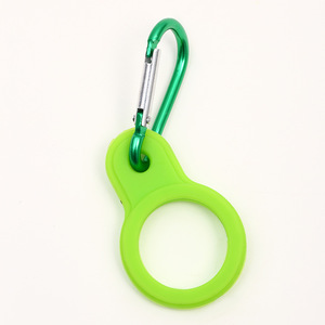 Portable Silicone Water Bottle Holder Keychain Outdoor Camping Hiking Traveling Water Bottle Clip Hanging Promotional Carabiner