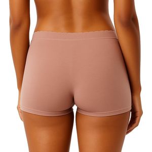 FOXA Lot de 3 culottes boyshort taille moyenne pour femme, sans couture, douces et confortables, en coton et élasthanne - Product Image 2