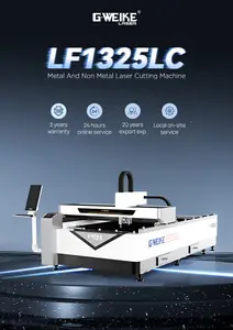 Gweike LF1325LC Mesin Pemotong Laser Serat Cnc Baja Karbon Stainless Steel 1000W Logam dan Bukan Logam