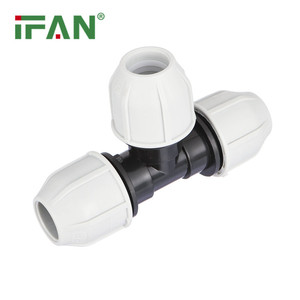 IFAN đen trắng Màu pn25 PE PP nén phù hợp khuỷu tay TEE ổ cắm 20-110mm HDPE Ống phù hợp - Product Image 4