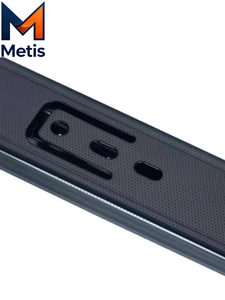 Correderas Modernas para Cocina <span class=keywords><strong>de</strong></span> Hierro con Rodamientos <span class=keywords><strong>de</strong></span> Bolas <span class=keywords><strong>de</strong></span> 3 Pliegues, Deslizamiento Suave y Silencioso, Acabado en Zinc Negro E4008, 10-24 Pulgadas |   Fabricante Metis - Product Image 3