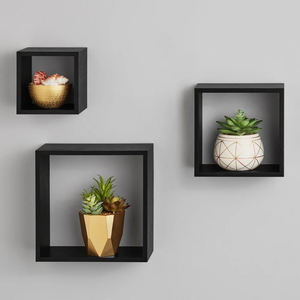 Étagères murales carrées flottantes pour la décoration intérieure, <span class=keywords><strong>rangement</strong></span> pour salon et chambre, présentoir pour plantes et fixation d'œuvres d'art - Product Image 1