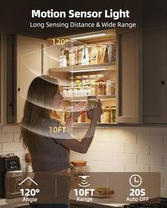 Display Unterbauleuchte mit Bewegungsmelder, Wiederaufladbare <span class=keywords><strong>LED</strong></span> für Vitrine, Theke, Kleiderschrank, Schrank, Glasschrank - Product Image 5