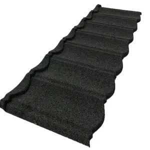 stone coated metal roofing tile prices in China suppliers dark red stone coated metal roof tile