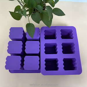 <span class=keywords><strong>Moule</strong></span> en silicone Early Riser pour savon, 6 cavités rectangulaires, pour glaces, glaçons et gâteaux, antiadhésif, résistant à la chaleur, haute qualité - Product Image 1