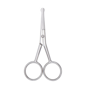 All Steel Nose Hair Trimmer Manual Stainless Steel Small Scissors Portable Beard Trimmer Razor For Men Grooming Care - Product Image 4