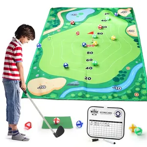  Casual Golf Game Set - Includes Golf Game Mat, 16 Golf Balls,  4 Stakes Available for Outdoor Use, Golf Chipping Mat, Carrying Bag-Mini  Golf Course, Golf Training Aid Equipment for