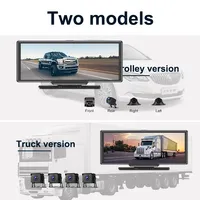 Caméra DVR de voiture avec écran tactile 360 degrés, 4G, 4 canaux, Android 10.0, WiFi, ADAS, GPS