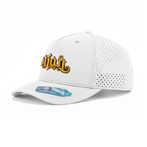 OEM personnalisé de haute qualité hommes 5 panneaux non structurés broderie tissé Patch Logo Nevy Blue Snapback Cap Gorras Rope Hat - Product Image 1