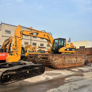 Excavadora anfibia Caterpillar 320CL usada de Japón, excavadora flotante con pontones, excavadora para pantanos y estanques, para dragado de ríos. - Product Image 6