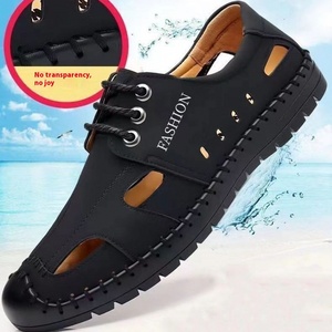 Nuovi Sandali Casual da Uomo 2025, Traspiranti e Leggeri, <span class=keywords><strong>Scarpe</strong></span> Estive <span class=keywords><strong>in</strong></span> Pelle con Fori, Antiscivolo, Suola Piatta con Soletta <span class=keywords><strong>in</strong></span> PU - Product Image 1