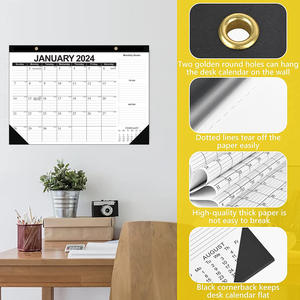Fabricant personnalisé imprimant 2023-2024 365 jours/18 mois calendrier <span class=keywords><strong>de</strong></span> bureau anglais calendrier mural - Product Image 4