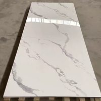 Panneau mural en marbre de charbon de bambou imperméable, résistant à l'humidité, ignifuge, décoratif, panneau de cristal pour revêtement mural intérieur