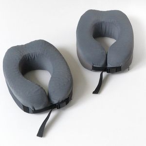 Almohada de Viaje Ergonómica de Espuma Viscoelástica en Forma de U con Soporte para <span class=keywords><strong>el</strong></span> Cuello, Tejido Suave y Transpirable para un Viaje Cómodo en Avión o <span class=keywords><strong>Tren</strong></span> - Product Image 1