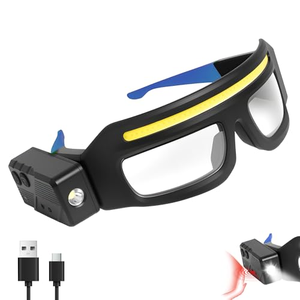 Lampe frontale à capteur tactile, commande mains libres, lampe de travail étanche pour la course, le cyclisme, le camping nocturne - Product Image 1