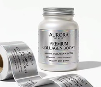 Étiquettes personnalisées imprimées pour flacons de 3 ml à 30 ml ; Autocollants adhésifs en vinyle imperméables pour peptides ; Étiquettes cosmétiques pour peptides.