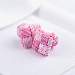 Mancuernillas de Seda de Dos Tonos con Nudo Cuadrado para Hombre, para Trajes, Camisas, Bodas, Aniversarios, Compromisos, Fiestas, Regalo - Product Image 5