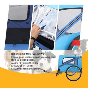 <span class=keywords><strong>Remolque</strong></span> de Carga para Bicicleta de Alta Resistencia, Capacidad de Transporte de 50 kg, Carrito de Arrastre, Vagón de Hierro Duradero con Rodamientos de Bolas, Nuevo - Product Image 4