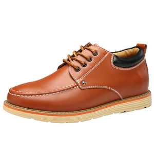 Zapatos de Vestir para Hombre, Modelo Nuevo YT, de Cuero Genuino, con Cordones, Diseño a Cuadros, Punta Redonda, Transpirables, con Aumento de Altura, para Otoño - Product Image 1