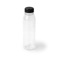 Botella de plástico de 12Oz con tapas, 8 Uds., contenedor reutilizable de jugo para refrigerador, botellas transparentes para bebidas con tapa