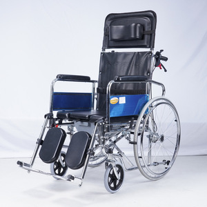 Fenghe Manual Wheelchair Steel High Back <b>Reclining</b> Foldable With Commode For Elderly And Disabled - Product Image 1