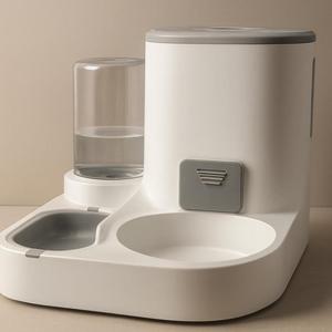Distributeur automatique de nourriture et d'eau pour animaux de compagnie, double bol de grande capacité, mangeoire standard translucide - Product Image 3