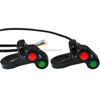 Interrupteur de guidon pour moto, interrupteur de klaxon pour vélo électrique, scooter, bouton marche/arrêt pour les clignotants, interrupteur d'éclairage pour moto