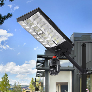 4G Solar Powered Camera <b>Wireless</b> Solar Camera on LED Solar Street <b>Lamp</b> ABS Material HD 4MP PIR PTZ Solar Street Light Camera NJJ - Product Image 2