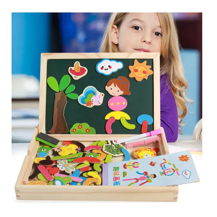 ألعاب ألغاز خشبية متعددة الوظائف للأطفال ألعاب مونتيسوري على شكل حيوان ألعاب ألغاز خشبية