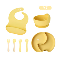 Set d'alimentation en silicone pour bébé Set d'alimentation en silicone pour bébé Set d'alimentation en silicone pour bébé avec tapis antidérapant Set d'assiettes et de bols en plastique pour enfants