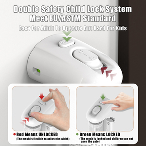 Prodigy SG021 rétractable bébé sécurité porte maille porte porte largeur 55 po pour cuisine escalier bébé épreuvage pour la Protection - Product Image 5