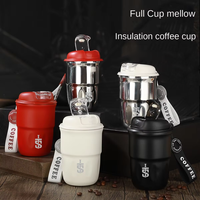 LUCKCHEN Tasse thermos à café sous vide en acier inoxydable 316 6-12H Isolation thermique Moderne Portable Eau bouillante Cadeau d'extérieur sûr