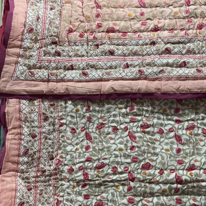 Colcha Kantha de Algodón 100% Puro, Hecha a Mano, de la Mejor Calidad, Colcha Kantha Orgánica Reversible para Usos Invernales - Product Image 1