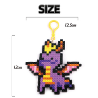 Bajo MOQ hecho a mano chico educativo llavero juguete DIY bloques de construcción dragón rompecabezas