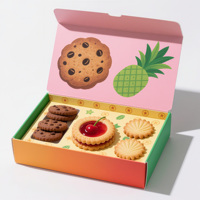 Boîte d'emballage pour biscuits en papier de qualité alimentaire Boîte cadeau en papier de carton pour dessert sucré Macarons de boulangerie Boîtes d'emballage pour biscuits à la pâtisserie