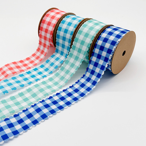 <span class=keywords><strong>ริบบิ้น</strong></span>ผ้ากรอสเกรนพิมพ์ลายสก็อตขอบหยักแบบขายส่งสำหรับงาน DIY ทำโบว์ ช่อดอกไม้ งานฝีมือ พวงมาลัย ของตกแต่ง - Product Image 5